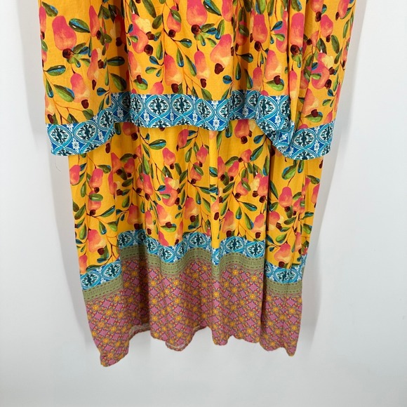 Farm Rio for Anthropologie Anjou‎ Maxi Dress Size 2 Tiered Padded Cup READ - Picture 10 of 16